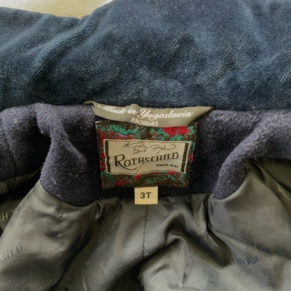 VINTAGE Rothschild Wool Pea Coat - Picture 3 of 8
